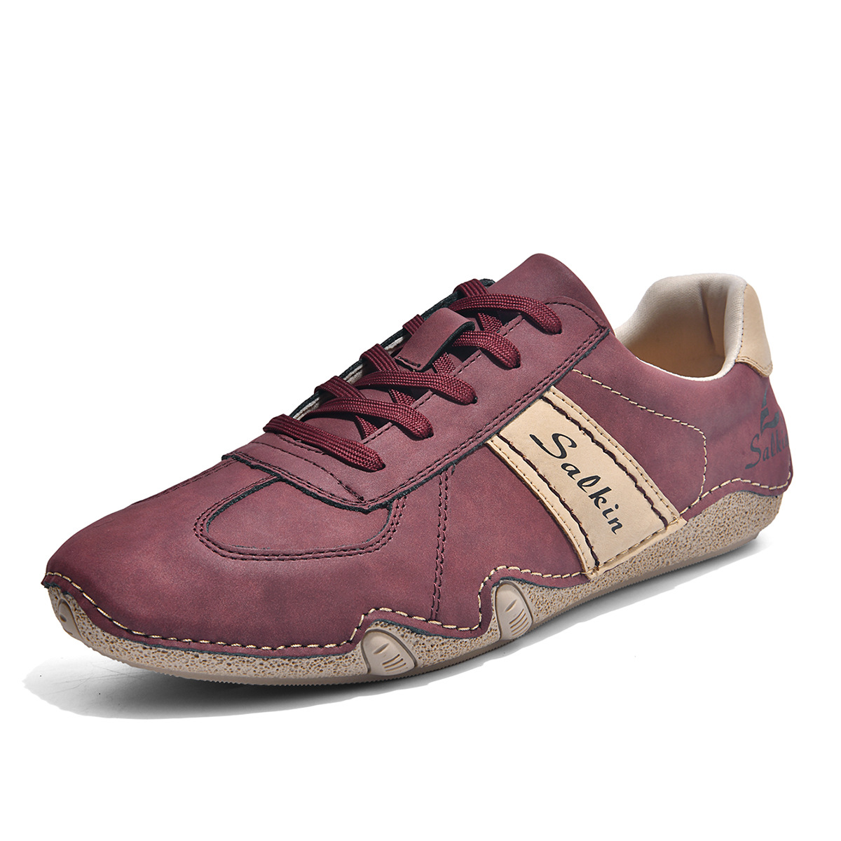 Vintage 70er Handgefertigte Herren-Slipper aus echtem Leder – Freizeit-Sommerschuhe mit weicher Sohle（Der Rabatt endet bald）