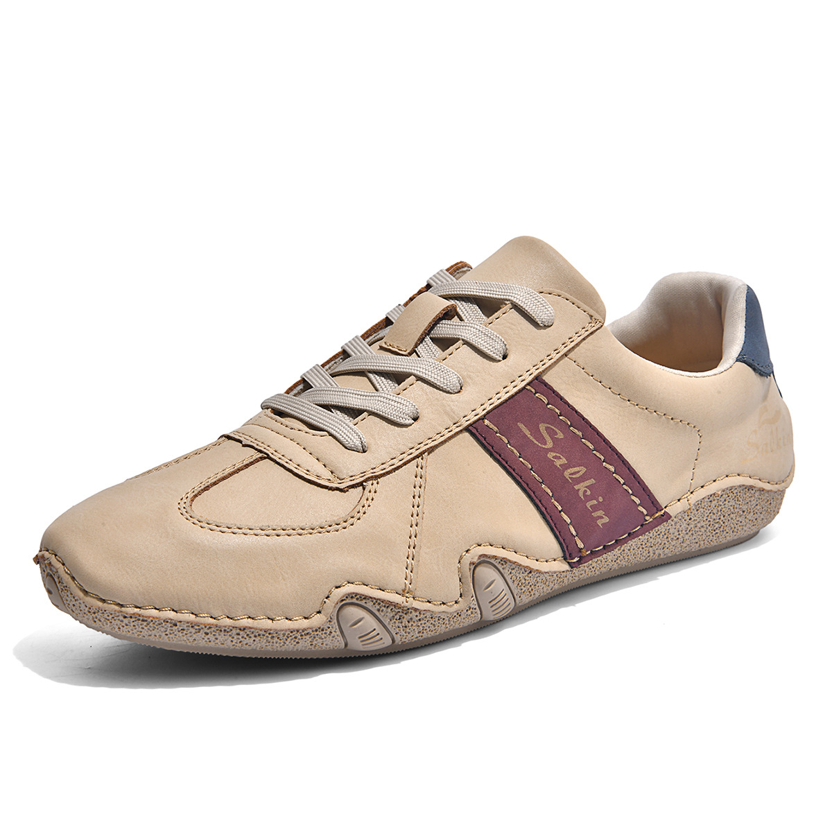 Vintage 70er Handgefertigte Herren-Slipper aus echtem Leder – Freizeit-Sommerschuhe mit weicher Sohle（Der Rabatt endet bald）