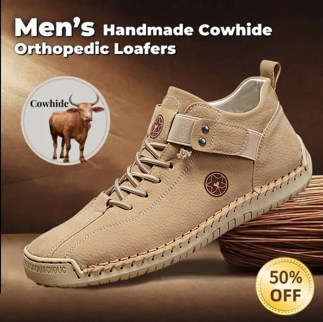 🔥Last day! 70% off!🔥 Men's Arch Support Handmade Leather Shoes - Effectively relieves plantar fasciitis, foot and heel pain