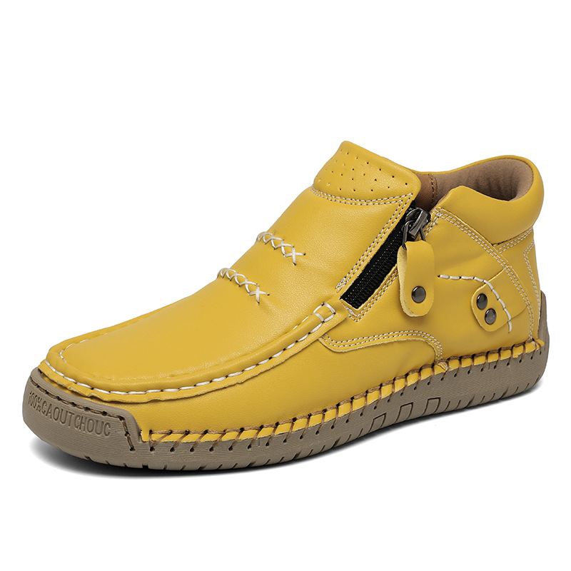  Handgefertigte orthopädische Herren-Wanderschuhe aus echtem Leder