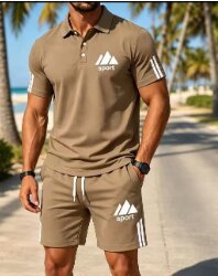 ⏰ Letzter Tag: 50% Rabatt! 🔥-Herren Sommer-Set mit Polohemd und Shorts