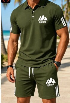 ⏰ Letzter Tag: 50% Rabatt! 🔥-Herren Sommer-Set mit Polohemd und Shorts