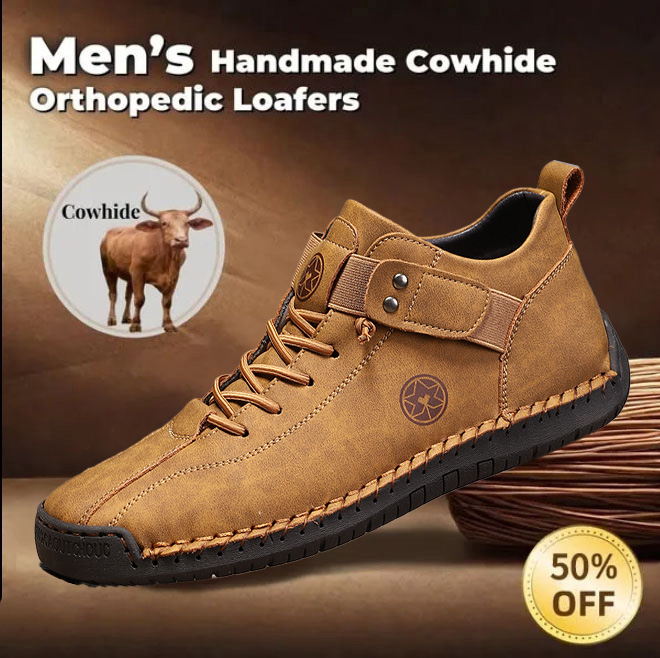 Last day! 70% off! Men's Arch Support Handmade Leather Shoes - Effectively relieves plantar fasciitis, foot and heel pain