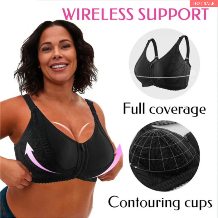 LETZTER TAG 80% RABATT - KABELLOSER, VOLLFLÄCHIGER BH MIT REISSVERSCHLUSS