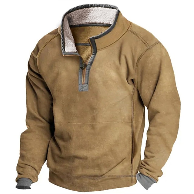 Men's Cashmere Casual Stand Collar Sweatshirts