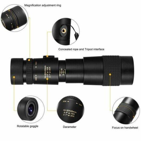2024 NEW 4K 10-300X34MM SUPER TELEPHOTO ZOOM MONOCULAR TELESCOPE