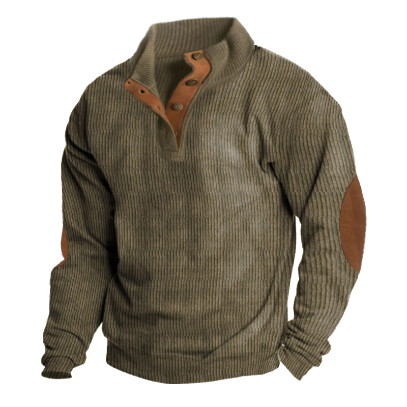Lässiges Outdoor-Sweatshirt mit Stehkragen und langen Ärmeln