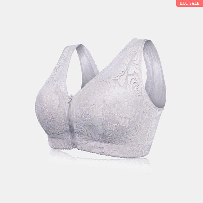 SPITZEN-BH MIT FRONTREISSVERSCHLUSS UND VOLLER BEDECKUNG - PLUS SIZE