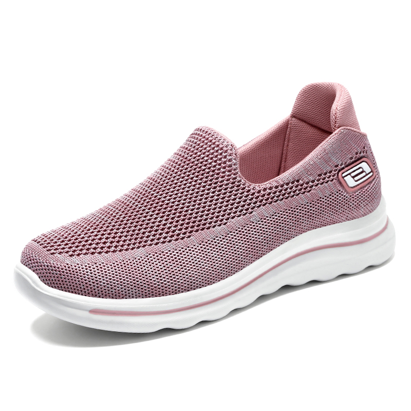 Damen-Wanderschuhe, Fitness, leicht, atmungsaktiv, mit Fußgewölbeunterstützung, orthopädisch, zum Hineinschlüpfen