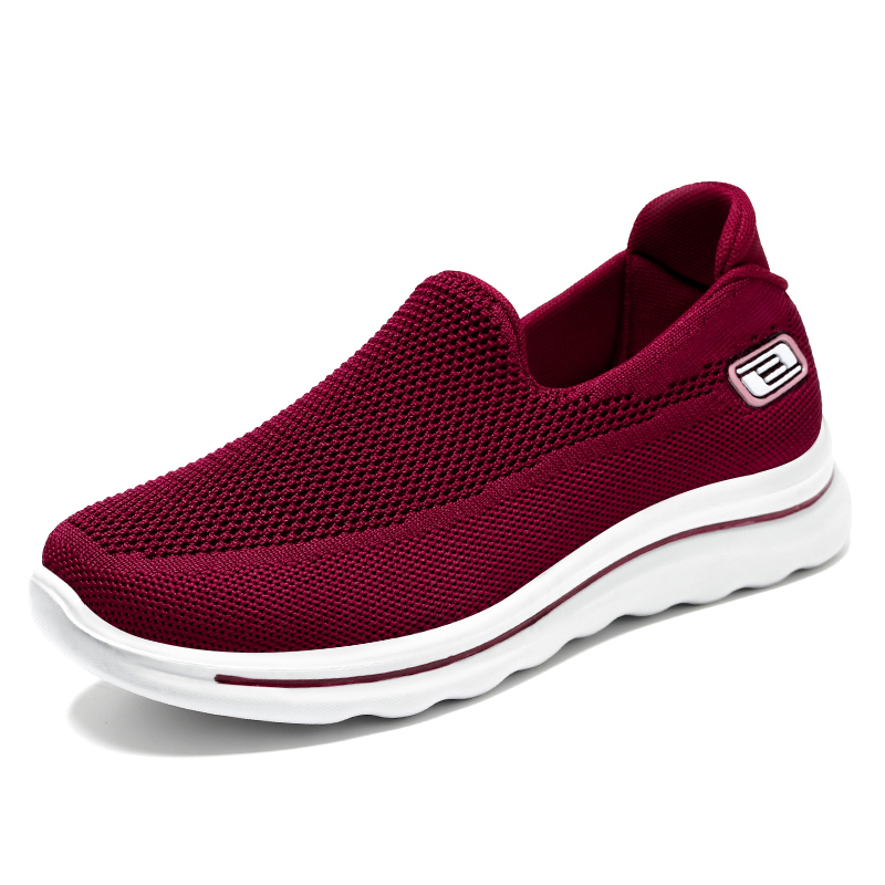 Damen-Wanderschuhe, Fitness, leicht, atmungsaktiv, mit Fußgewölbeunterstützung, orthopädisch, zum Hineinschlüpfen