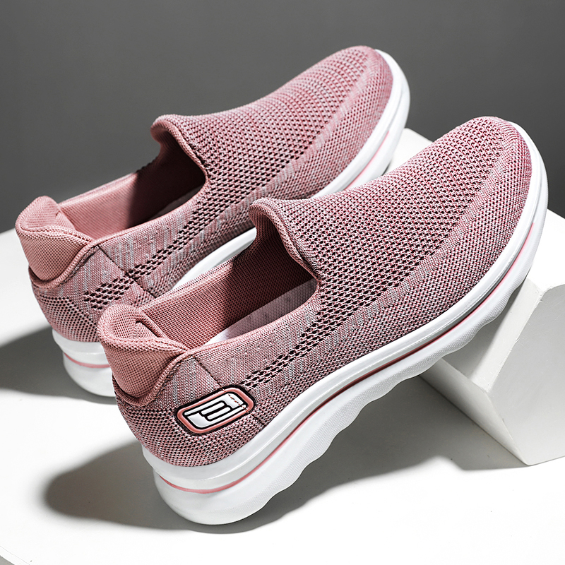Damen-Wanderschuhe, Fitness, leicht, atmungsaktiv, mit Fußgewölbeunterstützung, orthopädisch, zum Hineinschlüpfen