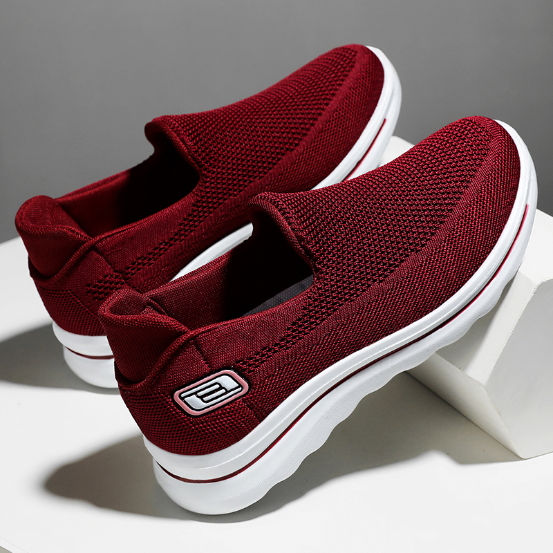 Damen-Wanderschuhe, Fitness, leicht, atmungsaktiv, mit Fußgewölbeunterstützung, orthopädisch, zum Hineinschlüpfen