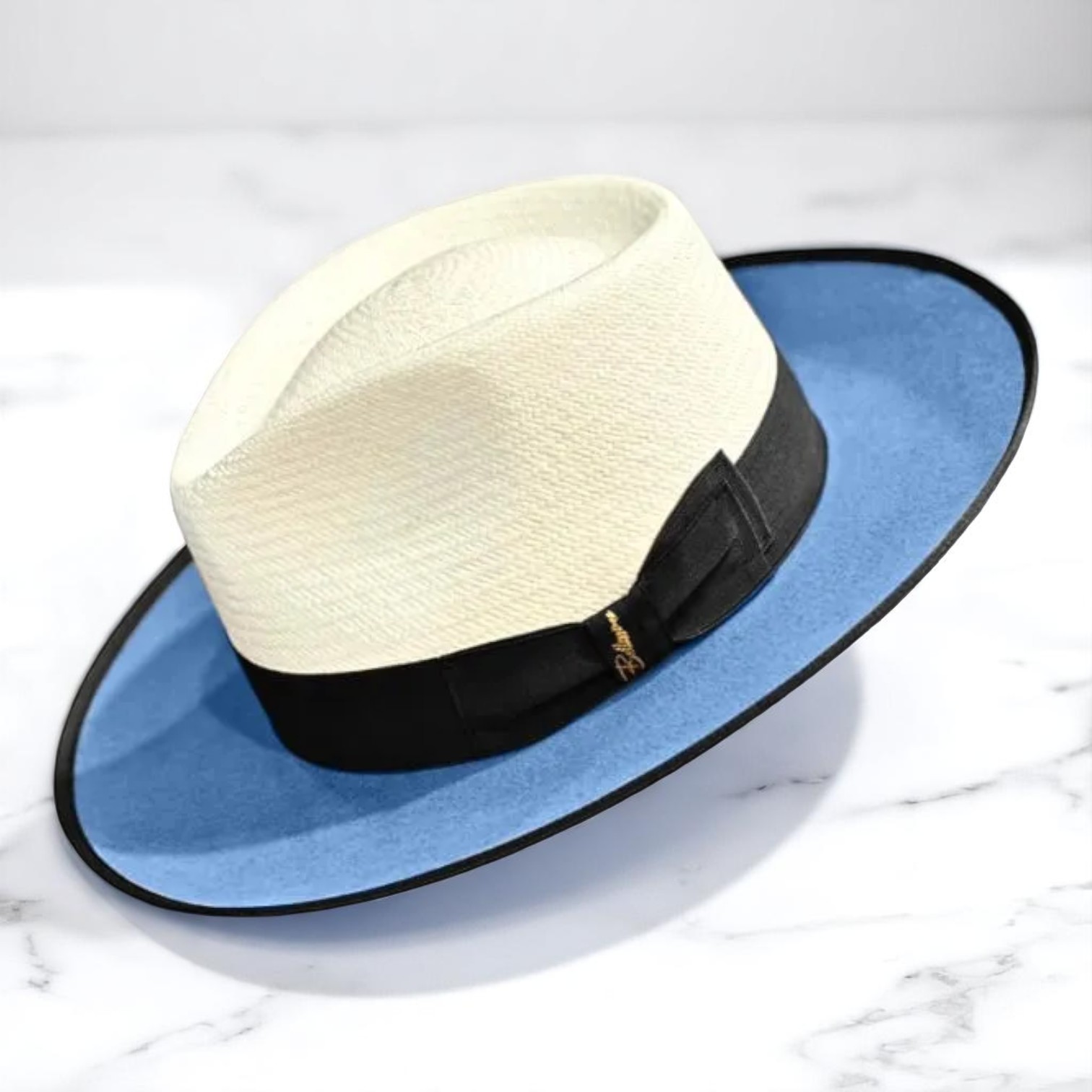 Two Tone | Exclusive Panama and Felt Fedora Hat