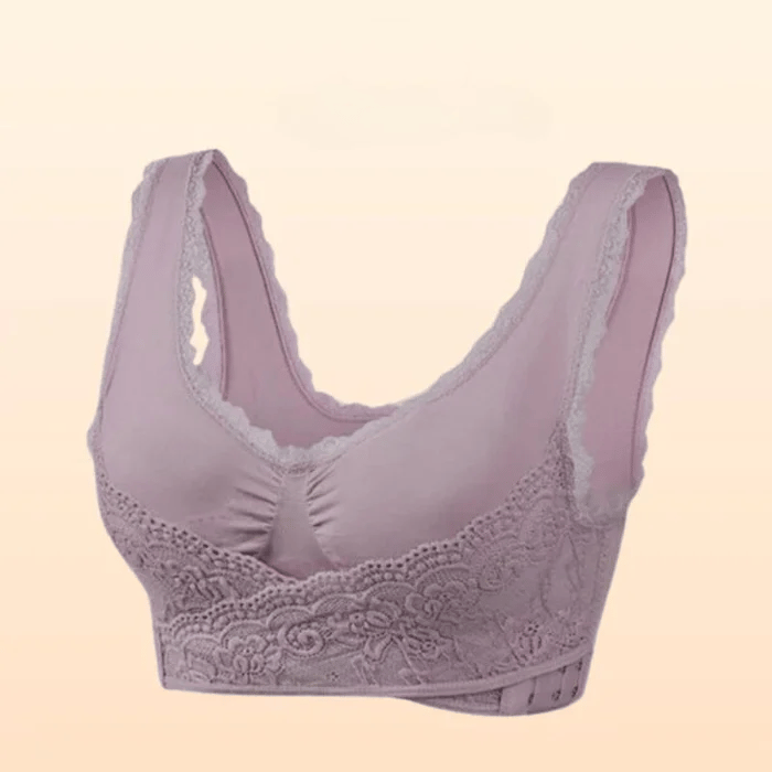 🔥2 Kaufen und 10% Rabatt erhalten👙Bequeme Korsett-BHs aus Spitze mit überkreuzter Schnalle an der Vorderseite😊