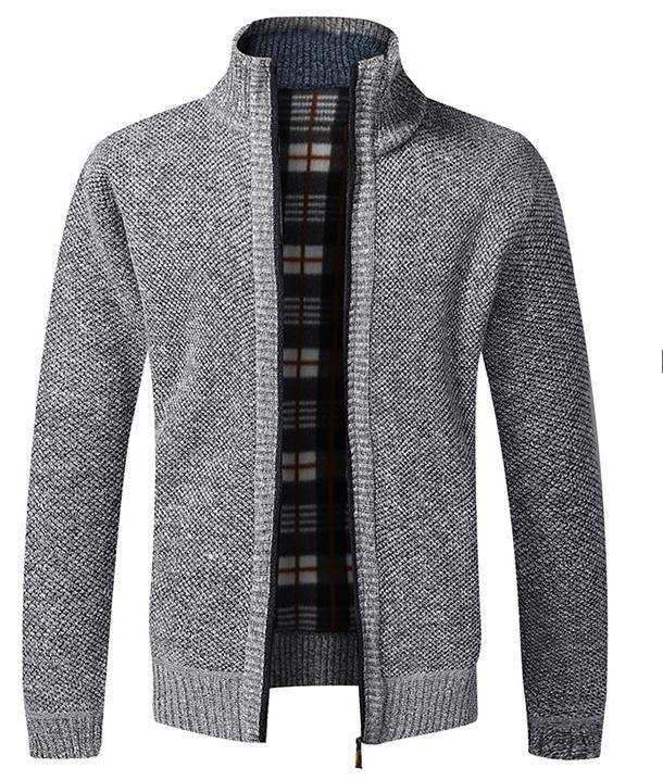 Herren-Cardigan aus Kaschmir mit Reißverschluss