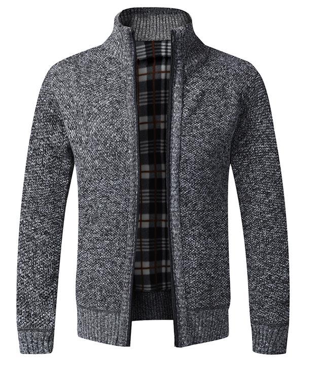 Herren-Cardigan aus Kaschmir mit Reißverschluss