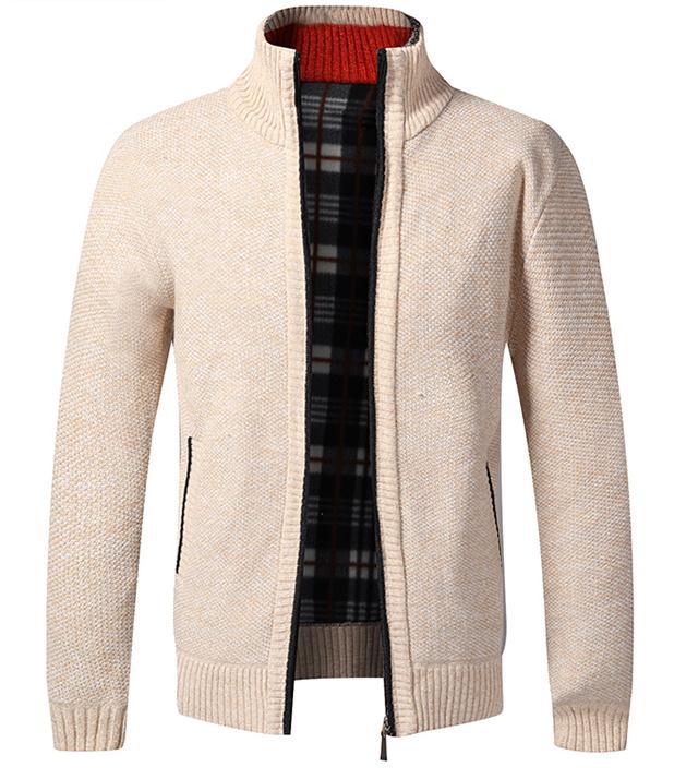 Herren-Cardigan aus Kaschmir mit Reißverschluss