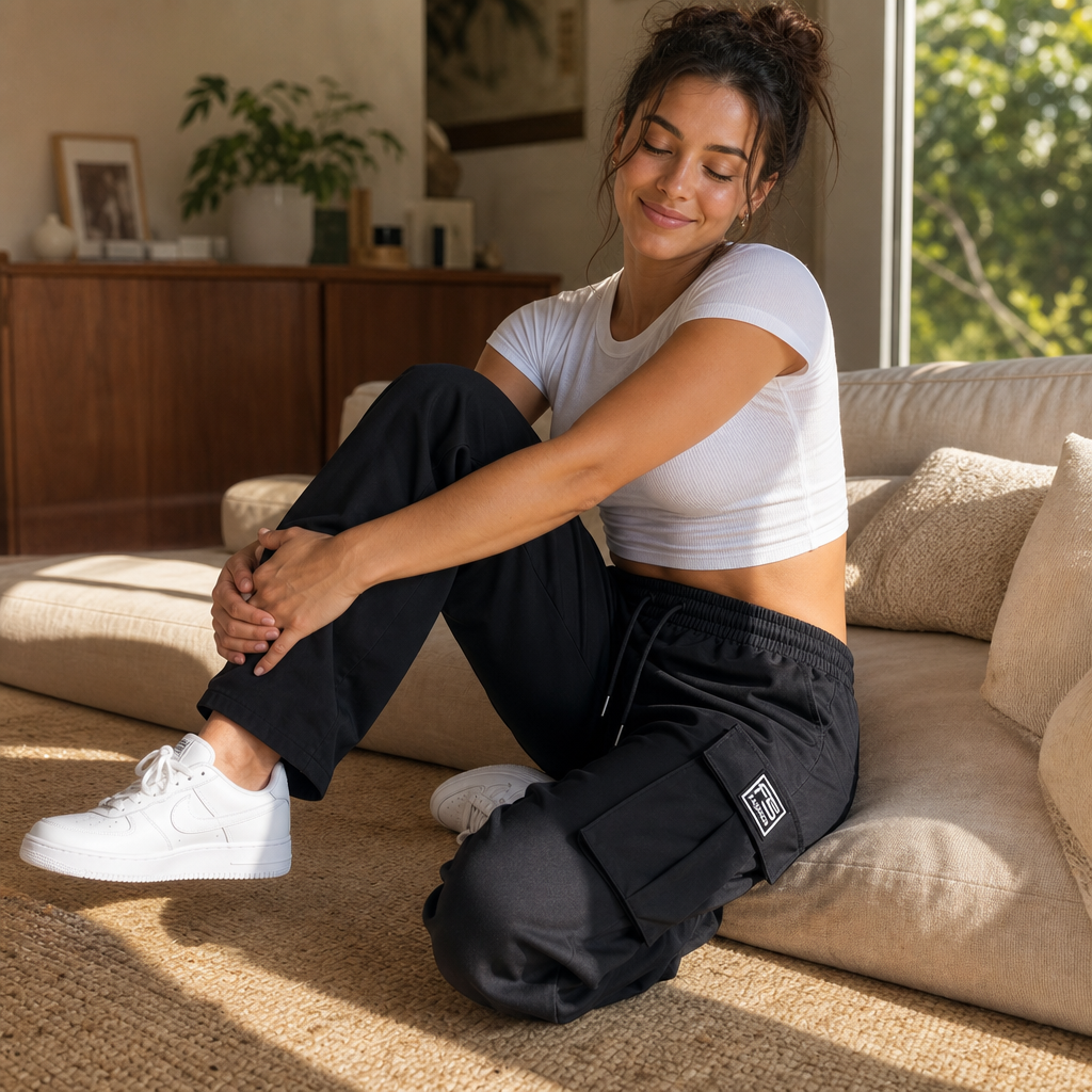 Easeway – Bequeme Cargohose mit geradem Bein