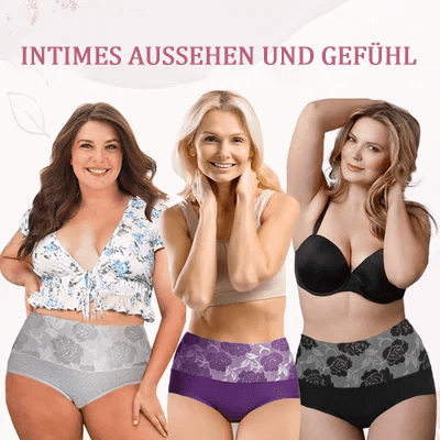 🔥2 Kaufen, erhalte 1 gratis👙Rosenunterwäsche aus reiner Baumwolle mit hoher Taille (Bauch schlankmachend, Feuchtigkeitsaufnahme und antibakteriell)