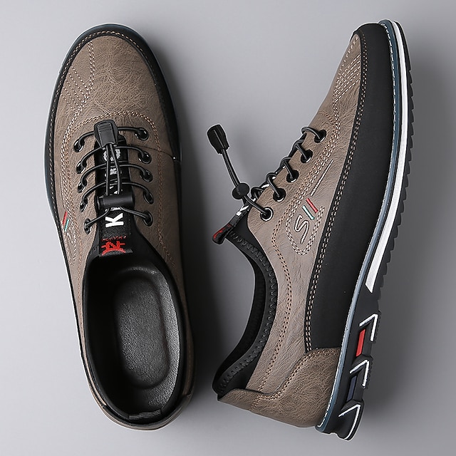 Braune Freizeit-Sneaker für Herren mit Schnürung – Bequeme, rutschfeste Wanderschuhe für tägliche Outdoor-Aktivitäten
