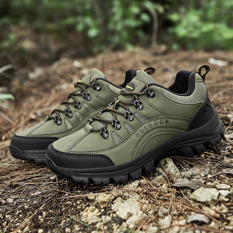 MEN'S LEATHER COMFORTABLE OUTDOOR CASUAL HIKING SHOES