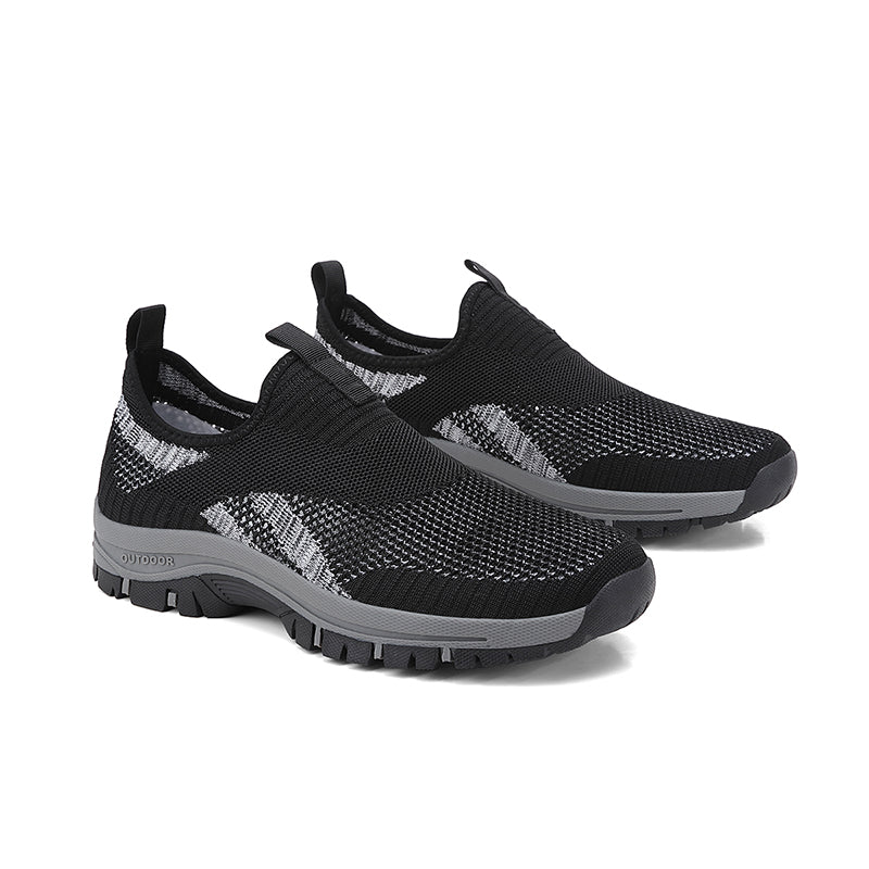 Herren-Wanderschuhe aus Mesh – zum Hineinschlüpfen, leicht, breite Zehenbox mit Fußgewölbeunterstützung