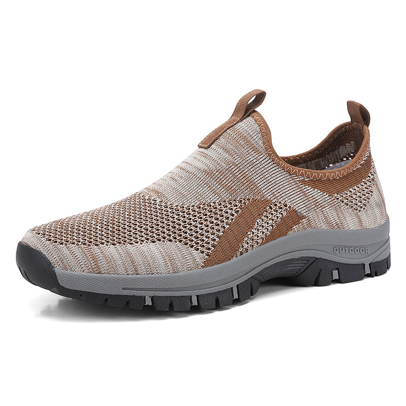 Herren-Wanderschuhe aus Mesh – zum Hineinschlüpfen, leicht, breite Zehenbox mit Fußgewölbeunterstützung