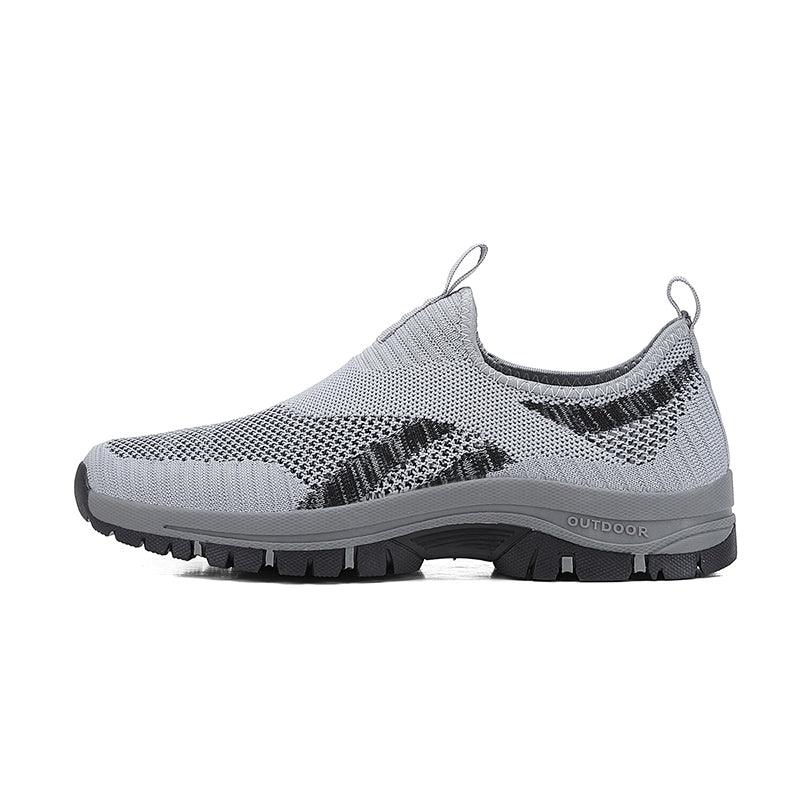 Herren-Wanderschuhe aus Mesh – zum Hineinschlüpfen, leicht, breite Zehenbox mit Fußgewölbeunterstützung