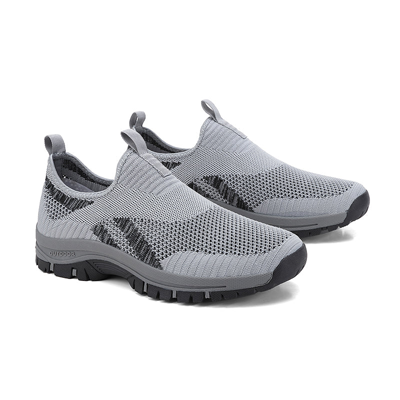 Herren-Wanderschuhe aus Mesh – zum Hineinschlüpfen, leicht, breite Zehenbox mit Fußgewölbeunterstützung