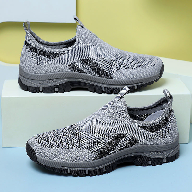 Herren-Wanderschuhe aus Mesh – zum Hineinschlüpfen, leicht, breite Zehenbox mit Fußgewölbeunterstützung