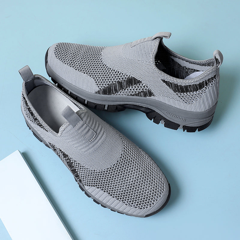 Herren-Wanderschuhe aus Mesh – zum Hineinschlüpfen, leicht, breite Zehenbox mit Fußgewölbeunterstützung