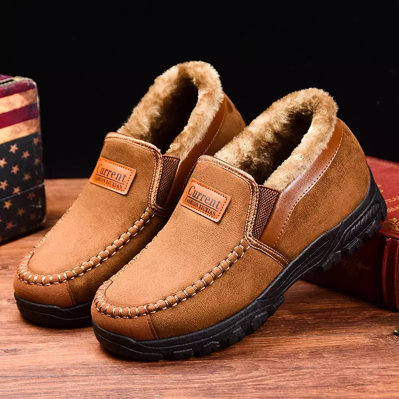 Men's Good arch support Outdoor Warm Lightweight Walking Slip On Sneakers