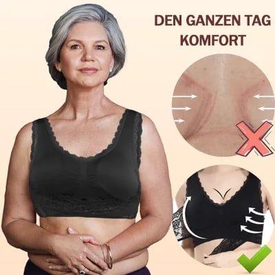 🔥2 Kaufen und 10% Rabatt erhalten👙Bequeme Korsett-BHs aus Spitze mit überkreuzter Schnalle an der Vorderseite😊