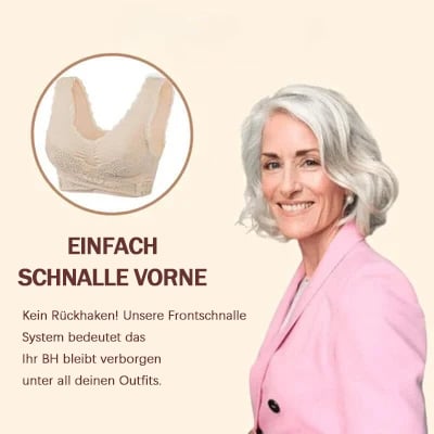 🔥2 Kaufen und 10% Rabatt erhalten👙Bequeme Korsett-BHs aus Spitze mit überkreuzter Schnalle an der Vorderseite😊
