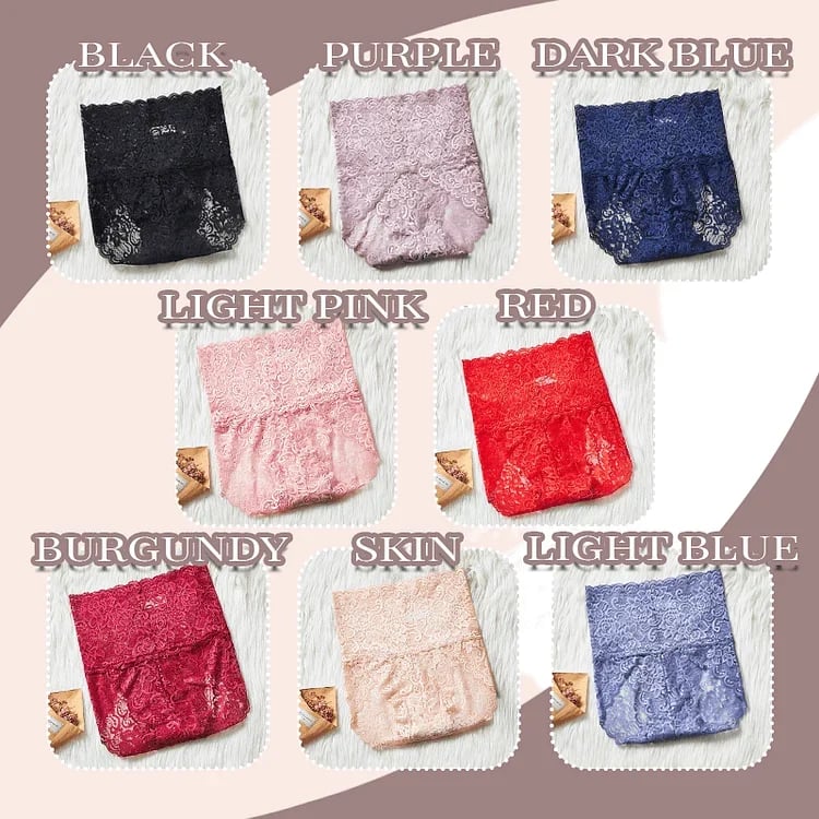 🎀Hübsches Spitzenhöschen mit hoher Taille -💝3 KAUFEN, 2 GRATIS (5 TEILE-SET)