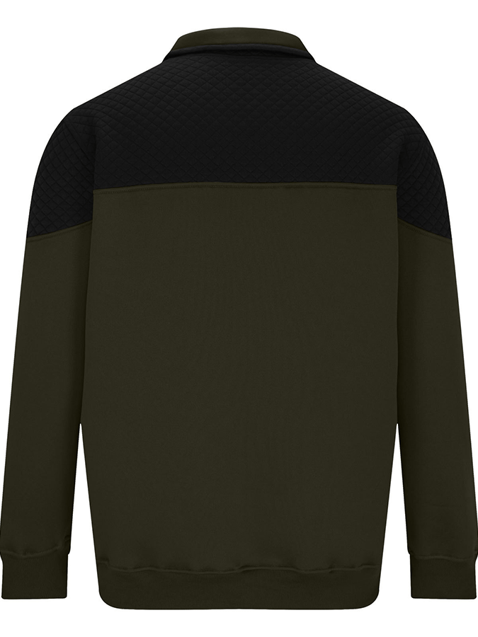 Men's Fashionable Color Block Half Zip Outdoor Casual Sweatshirt