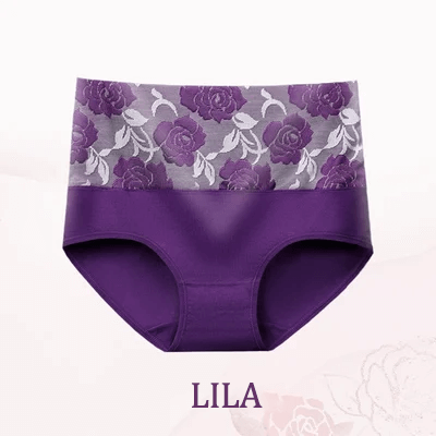 🔥2 Kaufen, erhalte 1 gratis👙Rosenunterwäsche aus reiner Baumwolle mit hoher Taille (Bauch schlankmachend, Feuchtigkeitsaufnahme und antibakteriell)