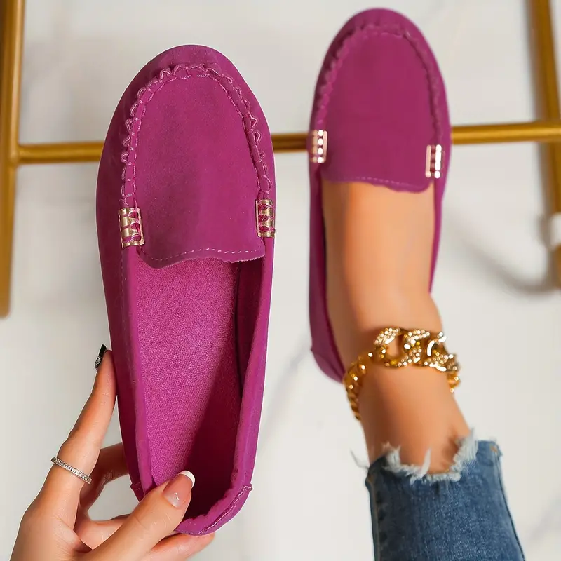 Orthoture's Round-Toe Flats,Breathable Orthopedic Slip On Walking Shoes