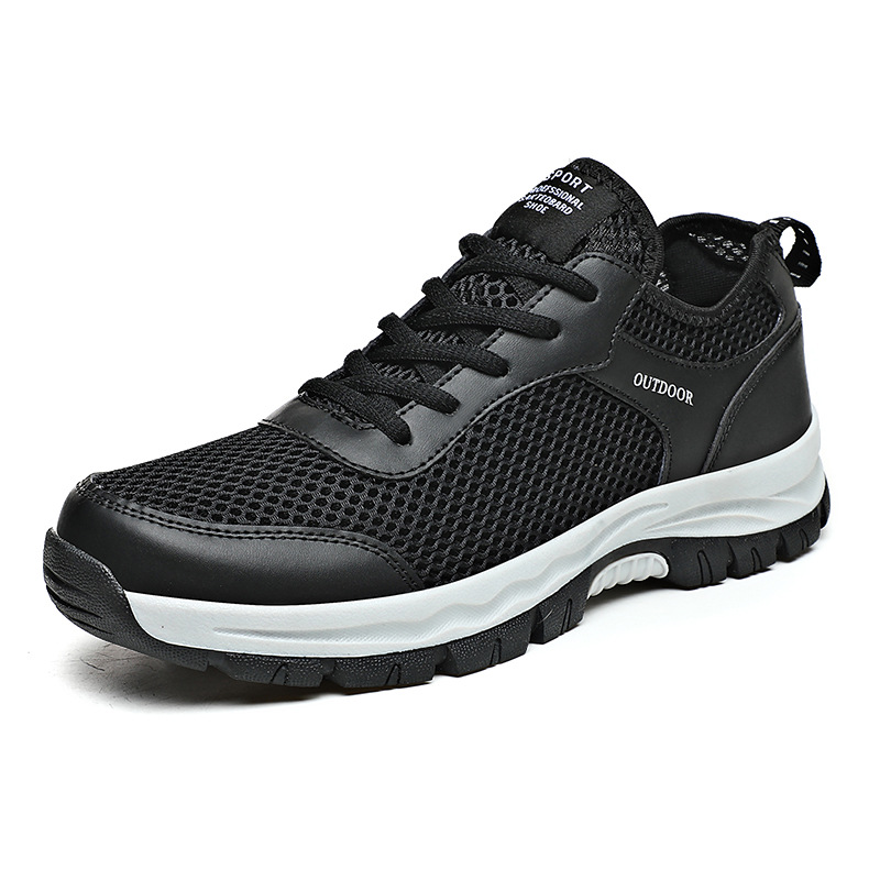 Rutschfeste Outdoor-Bergsteigen-Schuhe aus Leder und Mesh für Herren