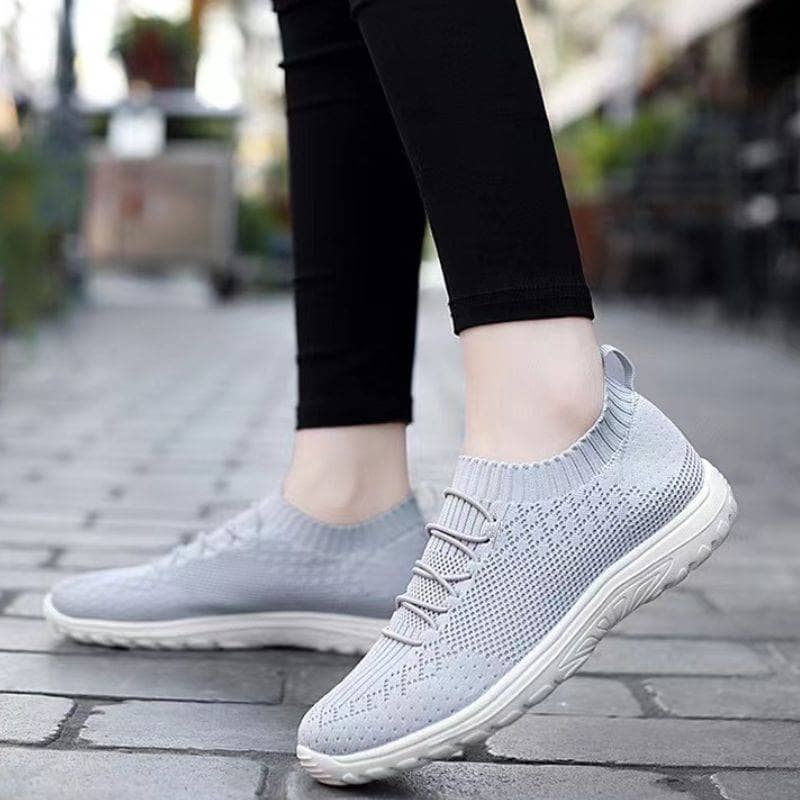 Women Versatile Slip-on Walking Shoes Elastic Mesh Leisure