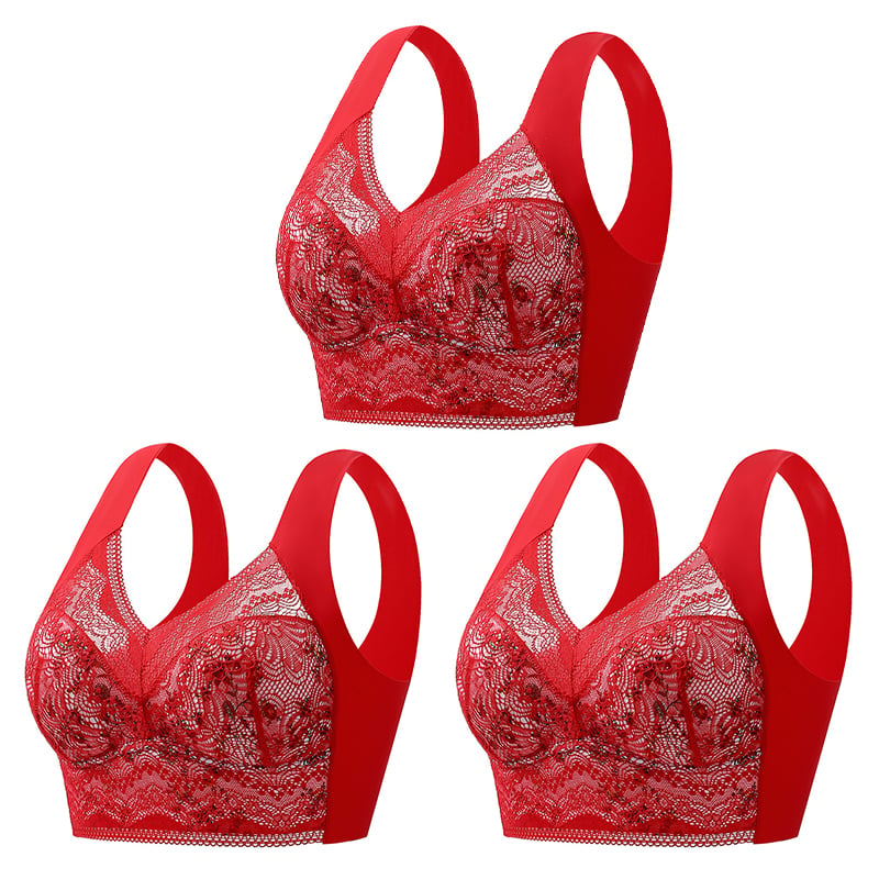 🔥Kaufen Sie 1 und erhalten Sie 2 gratis (3 Stück) -🍑Nahtloser kabelloser Push-up-BH in Übergröße