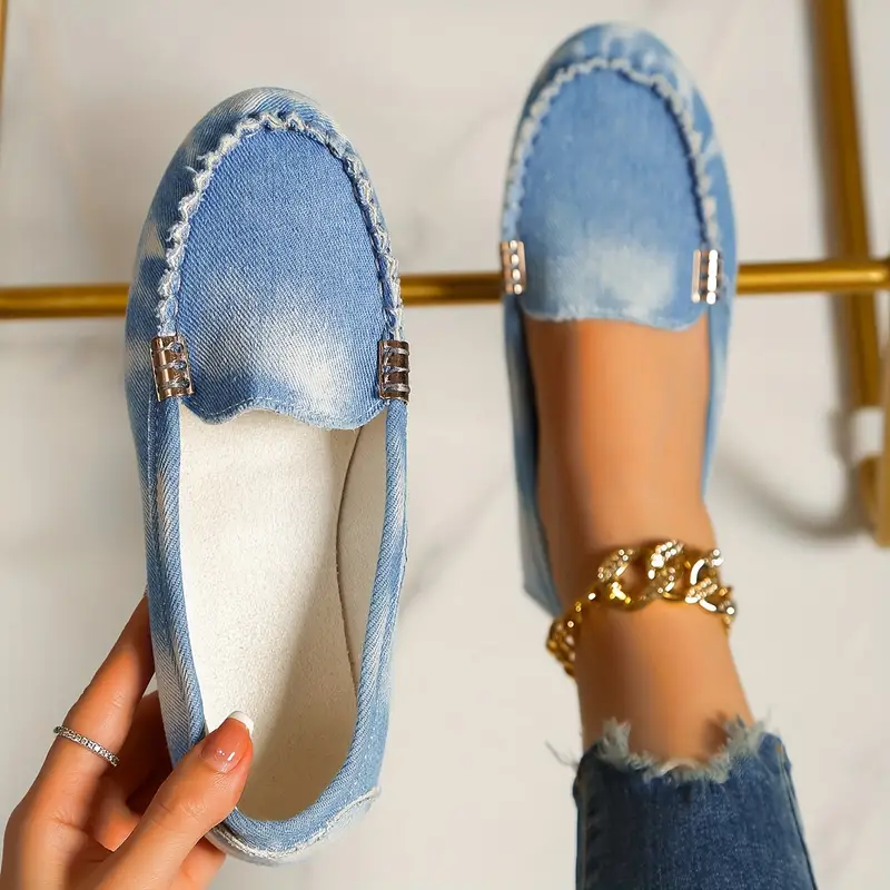 Orthoture's Round-Toe Flats,Breathable Orthopedic Slip On Walking Shoes