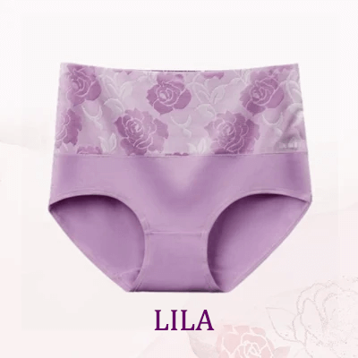 🔥2 Kaufen, erhalte 1 gratis👙Rosenunterwäsche aus reiner Baumwolle mit hoher Taille (Bauch schlankmachend, Feuchtigkeitsaufnahme und antibakteriell)