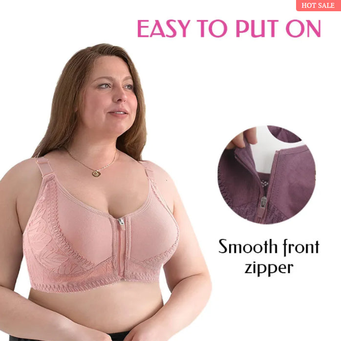 LETZTER TAG 80% RABATT - KABELLOSER, VOLLFLÄCHIGER BH MIT REISSVERSCHLUSS