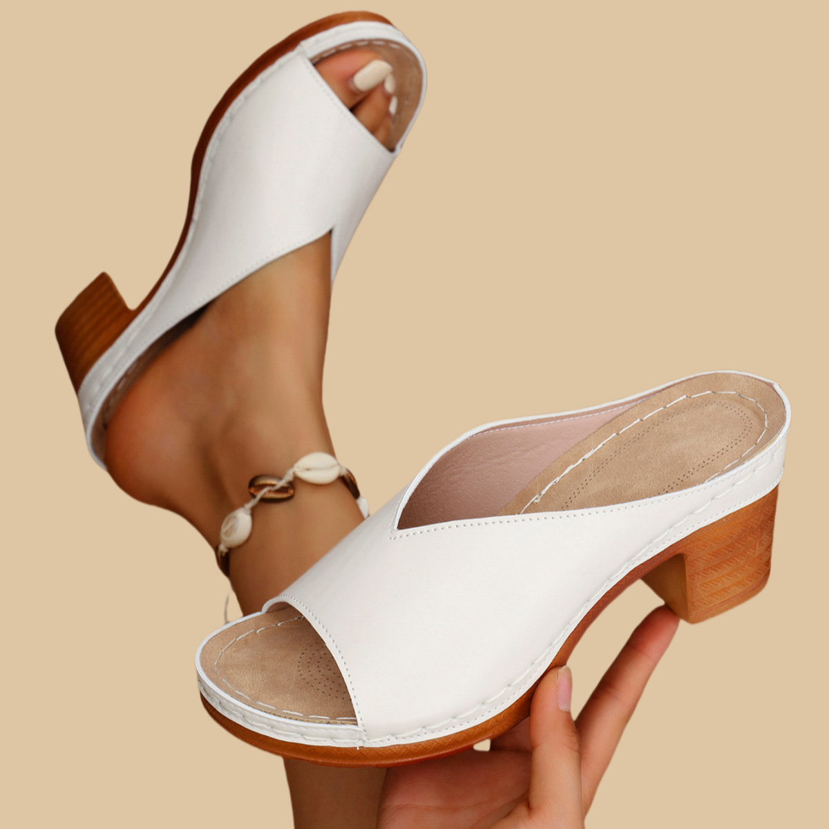 NEW ARRIVAL 70% OFF - Orthopedic Chunky High Heel Sandals - BUY 2 FREE SHIPPING