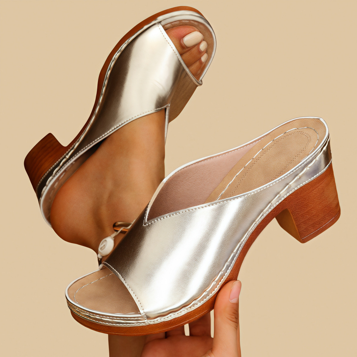 NEW ARRIVAL 70% OFF - Orthopedic Chunky High Heel Sandals - BUY 2 FREE SHIPPING