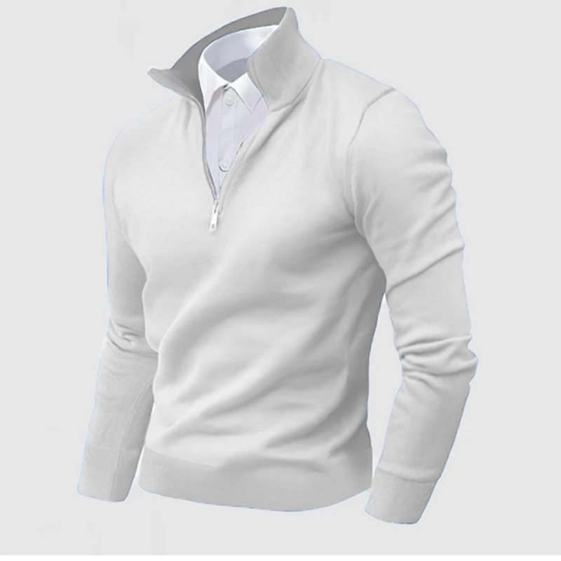 Men's Business Cashmere Outdoor Three-Quarter Zipper Sweater