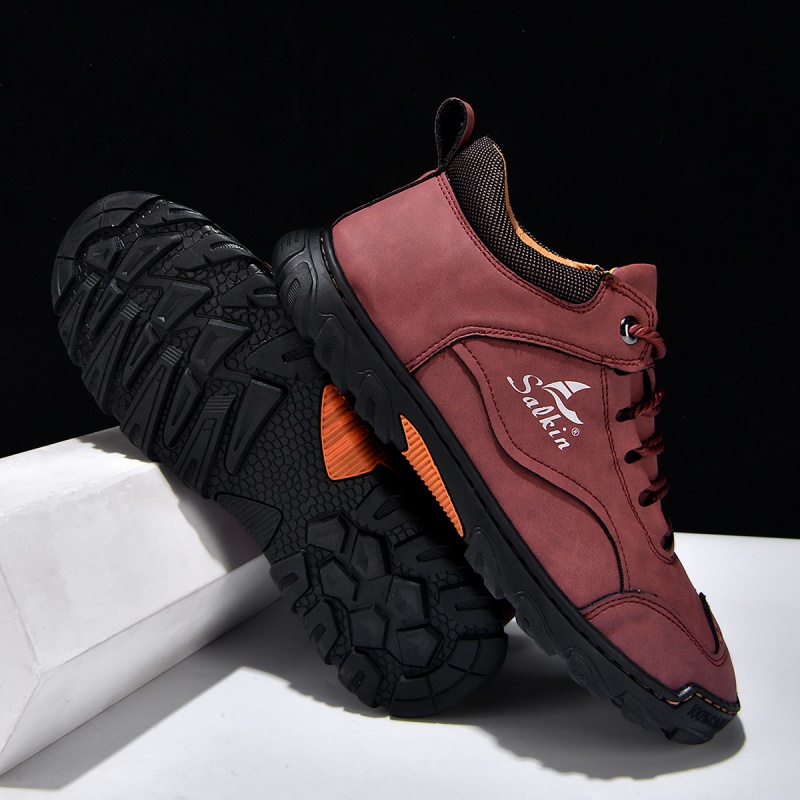 ✅ASTM-zertifizierte Premium-Outdoor-Schuhe aus Leder für Herren – breite Zehenpartie, Fußgewölbeunterstützung, wasserdicht und rutschfest