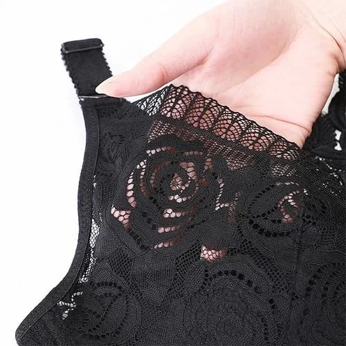 🎁Kaufen Sie 2, sparen Sie 10% -🌹Rose Stickerei Frontverschluss Wireless-BH