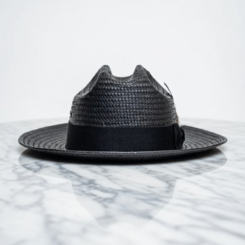 Miller Ranch Straw Fedora Hat - Ebony